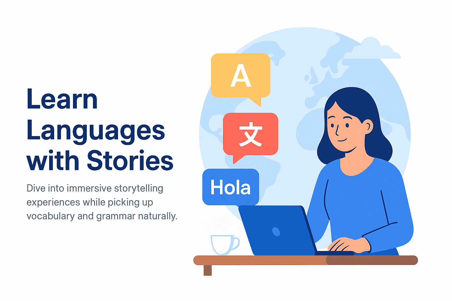 Language Learning Illustration